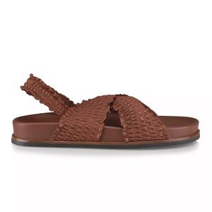 RAG & BONE | Women’s Bailey Brown Leather Stretch Cross-Strap Sandals size 6